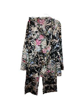 Ekouaer Womens XXL Floral Pajama Set 95% Terylene 5% Spandex Satin Floral #I-8